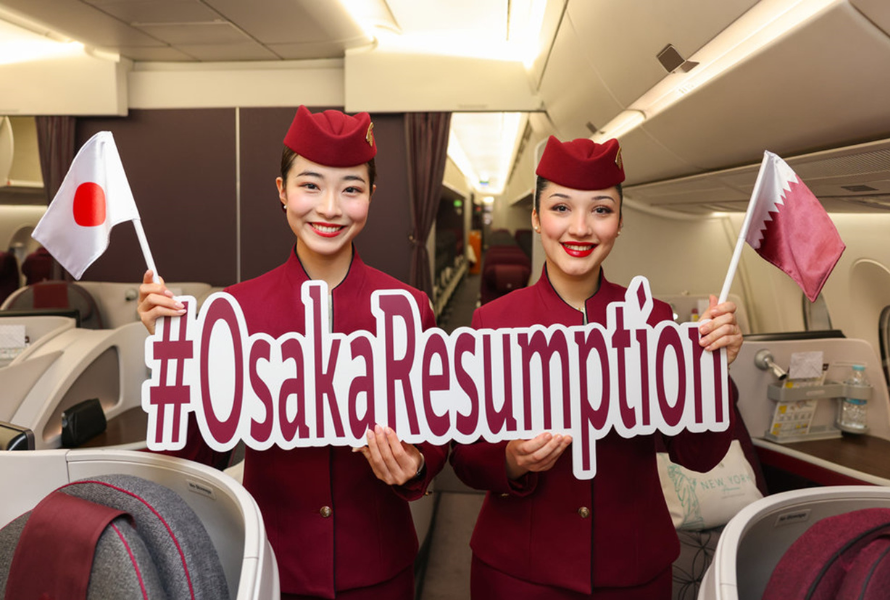 Qatar Airways resumes flights to Osaka