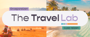 Logo van The TravelLab met foto van de website