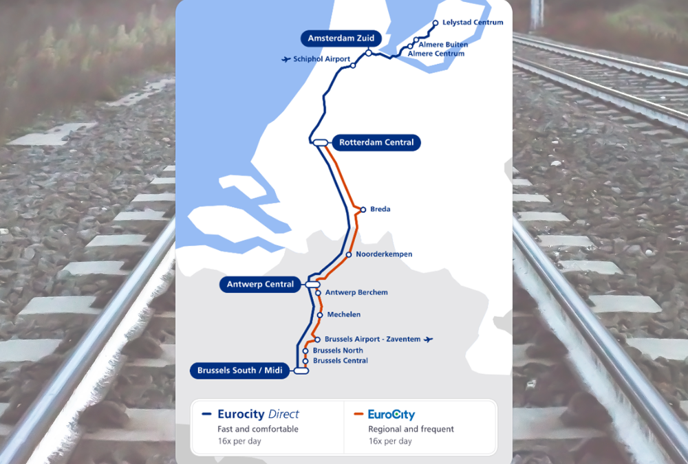 Twee nieuwe treinen tussen Nederland en België